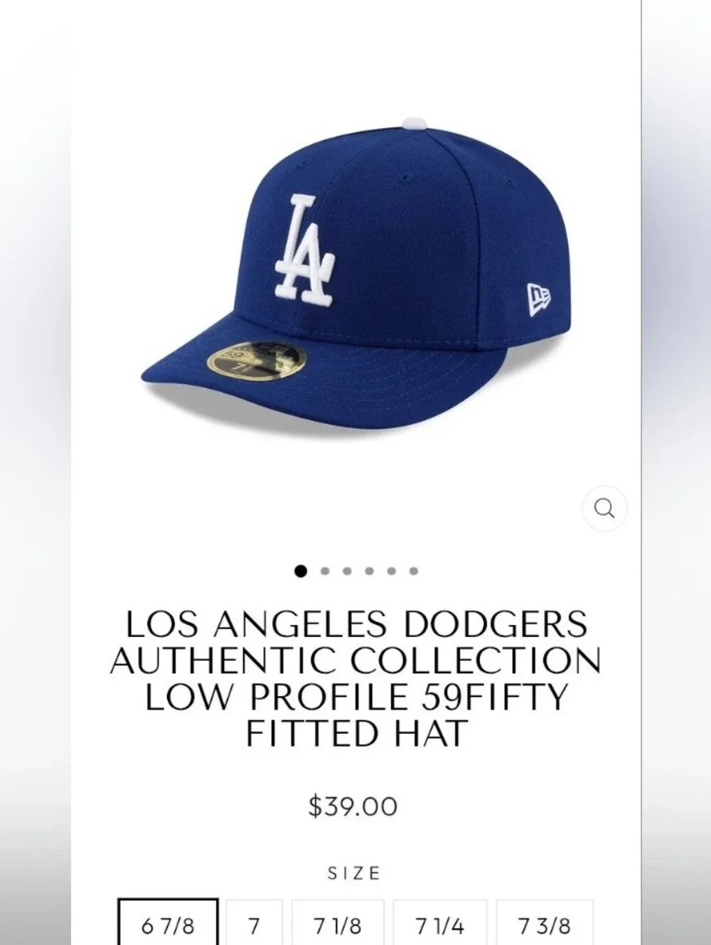 Los Angeles Kids' Royal Blue Baseball Cap with White LA Logo
